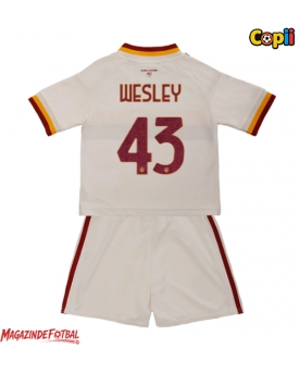 AS Roma Wesley Franca #43 Echipament de Fotbal Replică 2026-27 Copii Deplasare (+ Șorturi)